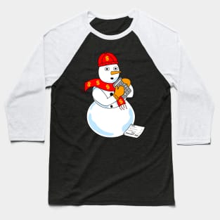 Snowman Accountant Baseball T-Shirt